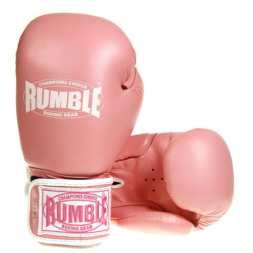 Rumble bokshandschoen Leer (Roze) - Sportbay.nl