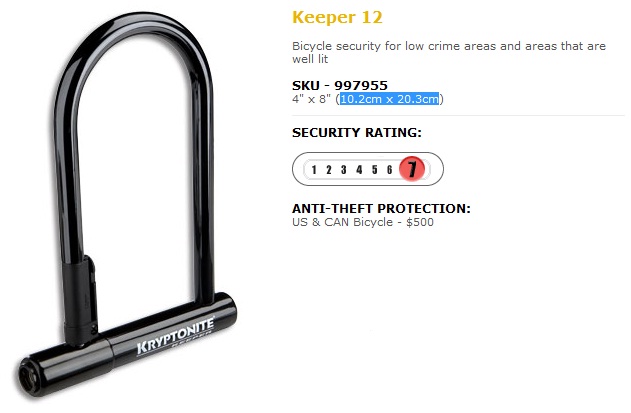 Kryptonite KEEPER 12 STD fietsslot 1