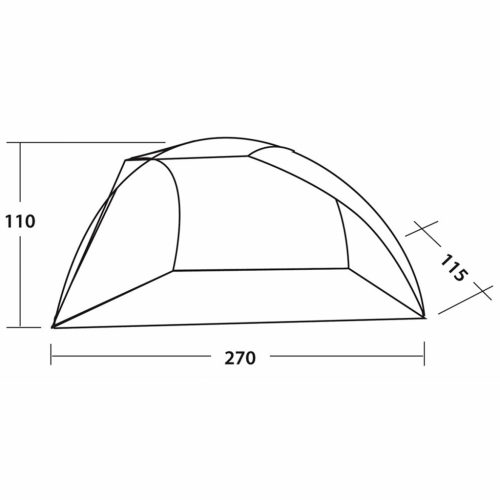 Easy Camp Beach wind screen yellow and orange 5