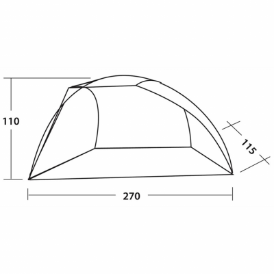 Easy Camp Beach wind screen yellow and orange 5