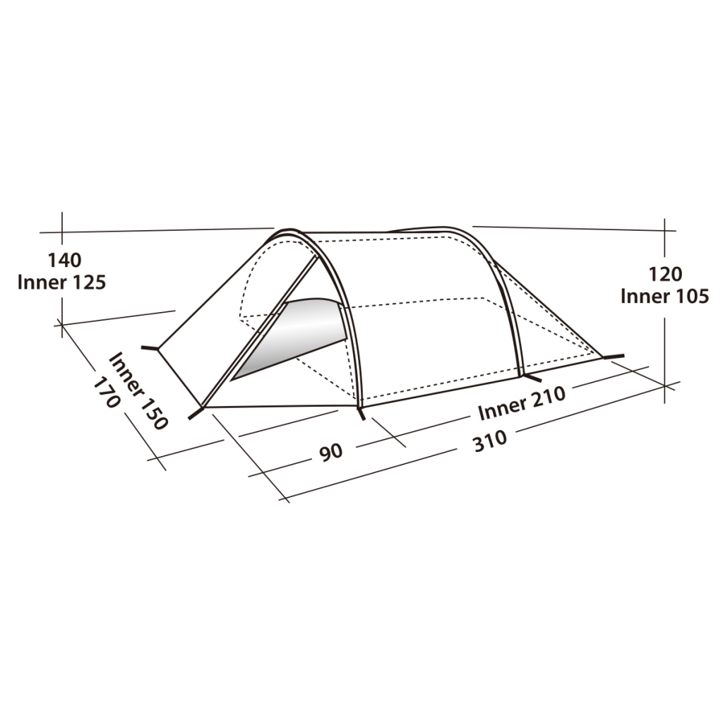 EasyCamp tent tornado 300 gray 120169 9