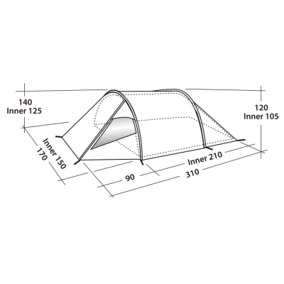 EasyCamp tent tornado 300 gray 120169 9