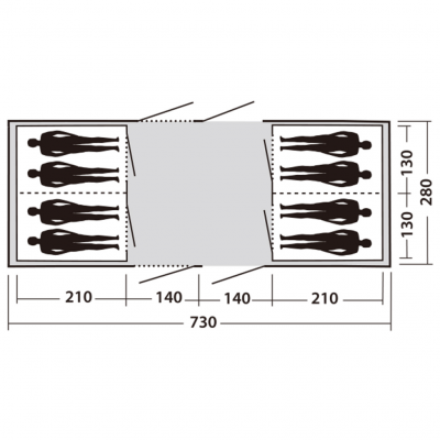 EasyCamp Huntsville camp tent 800 gray 120183 9