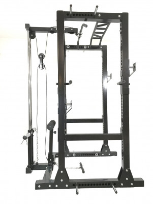 RawFitness power rack PRO + lat pulley 1