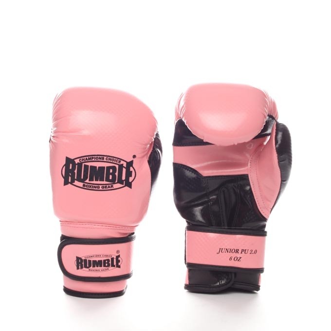 Rumble boxing glove junior PU 2.0 black-pink