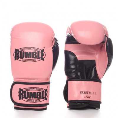 Rumble bokshandschoen Ready PU 2.0 (Roze-Zwart)