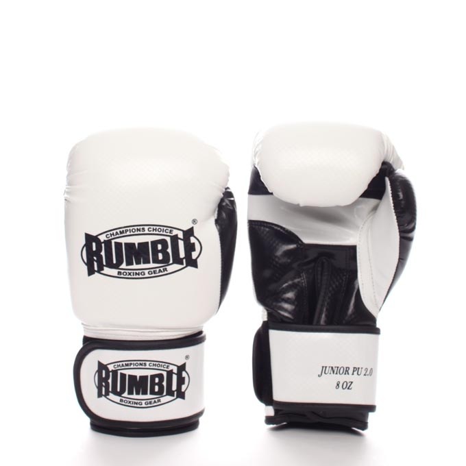 Rumble boxing glove junior PU 2.0 white-black