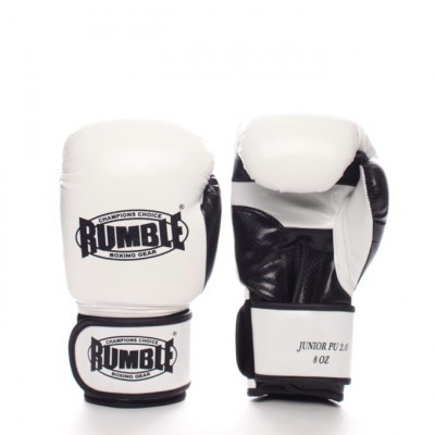 Rumble boxing glove junior PU 2.0 white-black