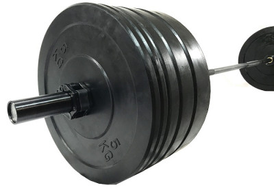 Strongman olympische halterset voordeelset (Zwart)