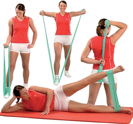 Fitness latex aerobic banden (set van 3 stuks) 5