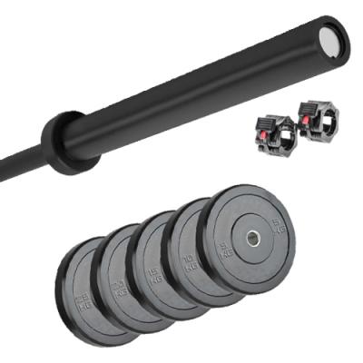 Strongman olympische halterset voordeelset (Zwart) 1