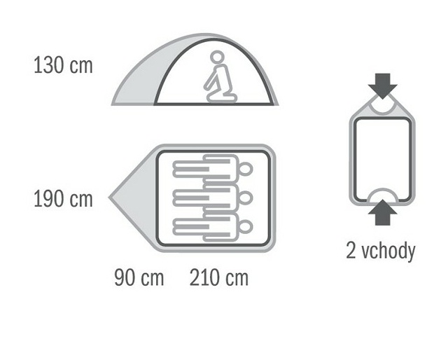 Husky BIRD tent (3 personen)  1