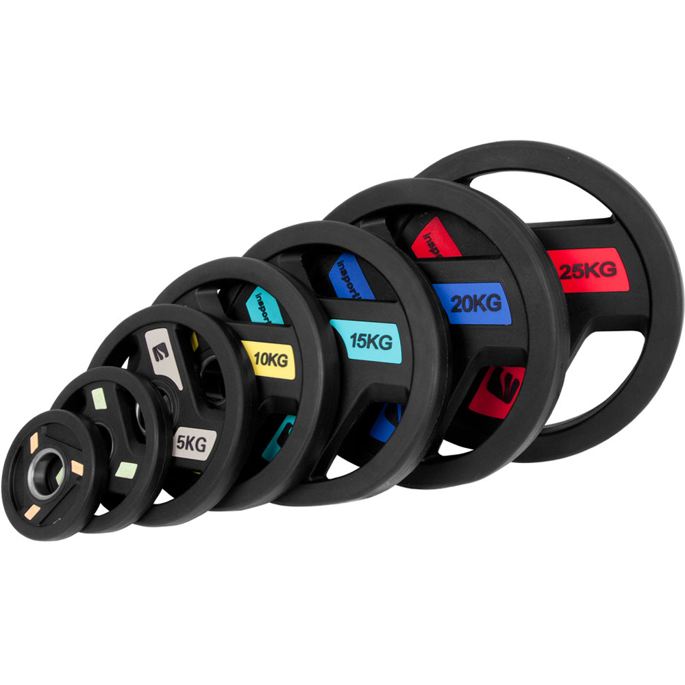 Insportline rubberen olympische halterschijven Herk (50 mm) 7