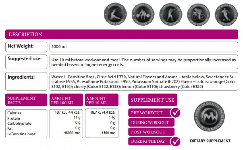 Maxxwin vloeibaar L-CARNITINE MAXX 150000 (1000 ml) 2