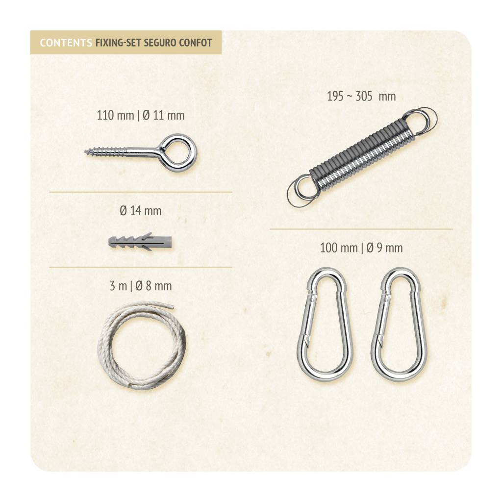 La Siesta SEGURO CONFORT Hangstoel bevestigingsset 1