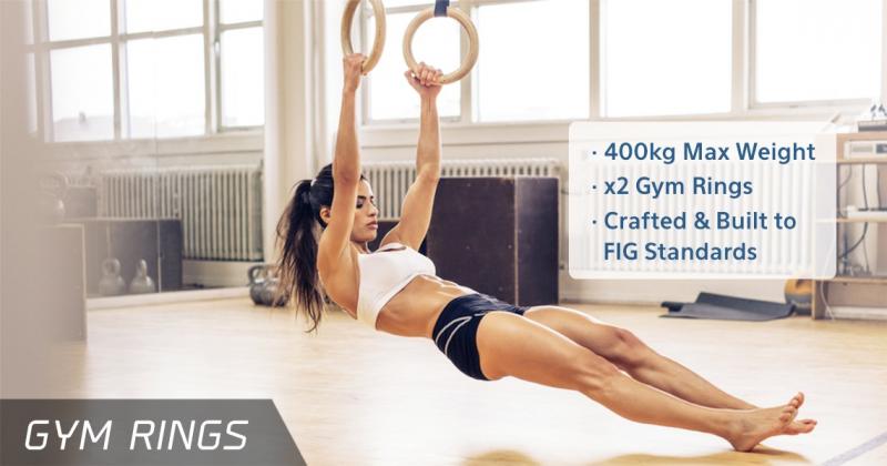 Wooden Gymnastics Rings 2