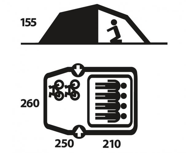 Husky Bromer 4 tunneltent 3