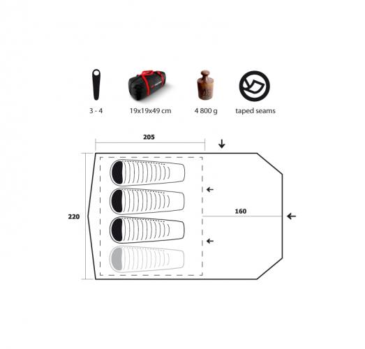 Trimm FOCUS tent (4 personen) 2