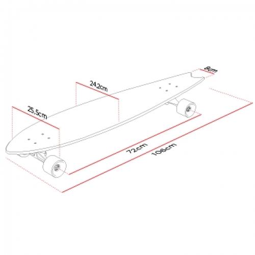 Longboard Street Surfing Fishtail - The Leaf 42" 4