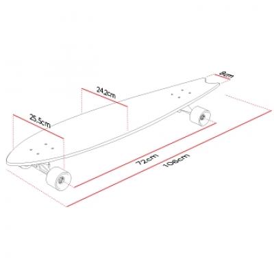 Longboard Street Surfing Fishtail - The Leaf 42" 4