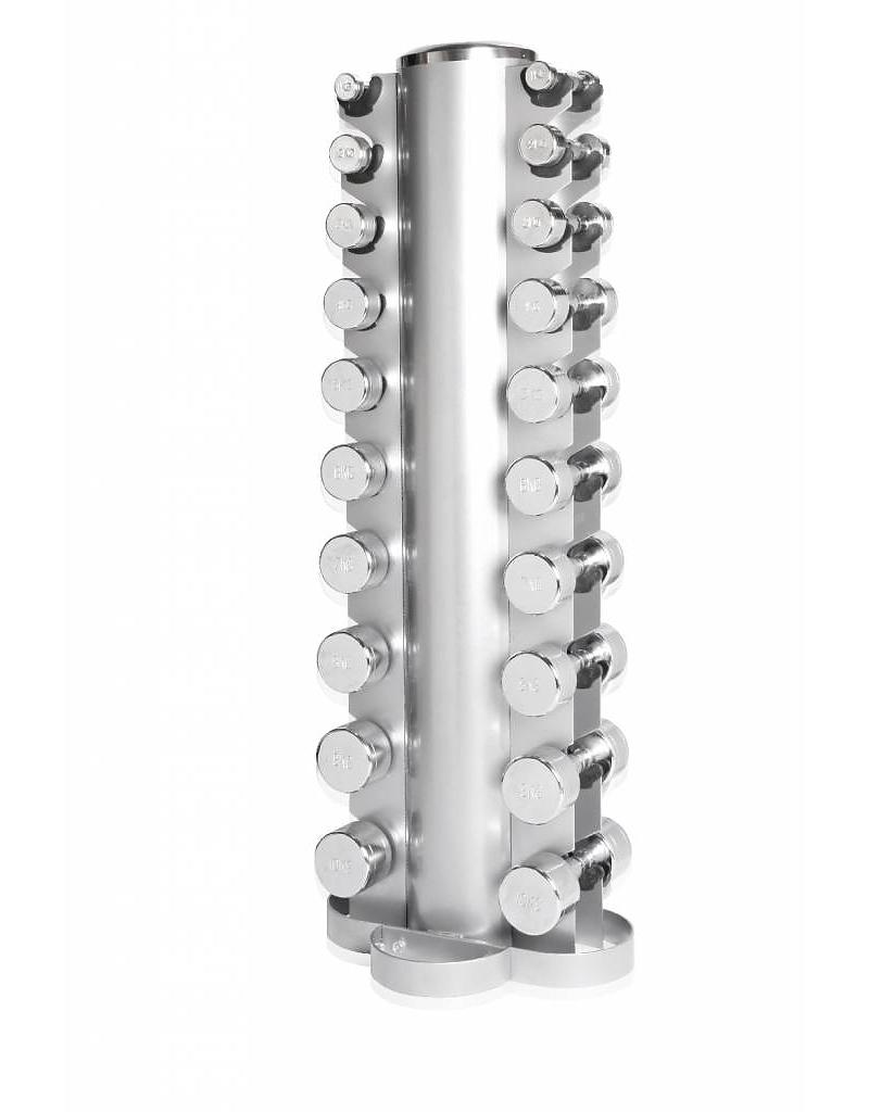 Lifemaxx dumbbell toren met verchroomde dumbbellset
