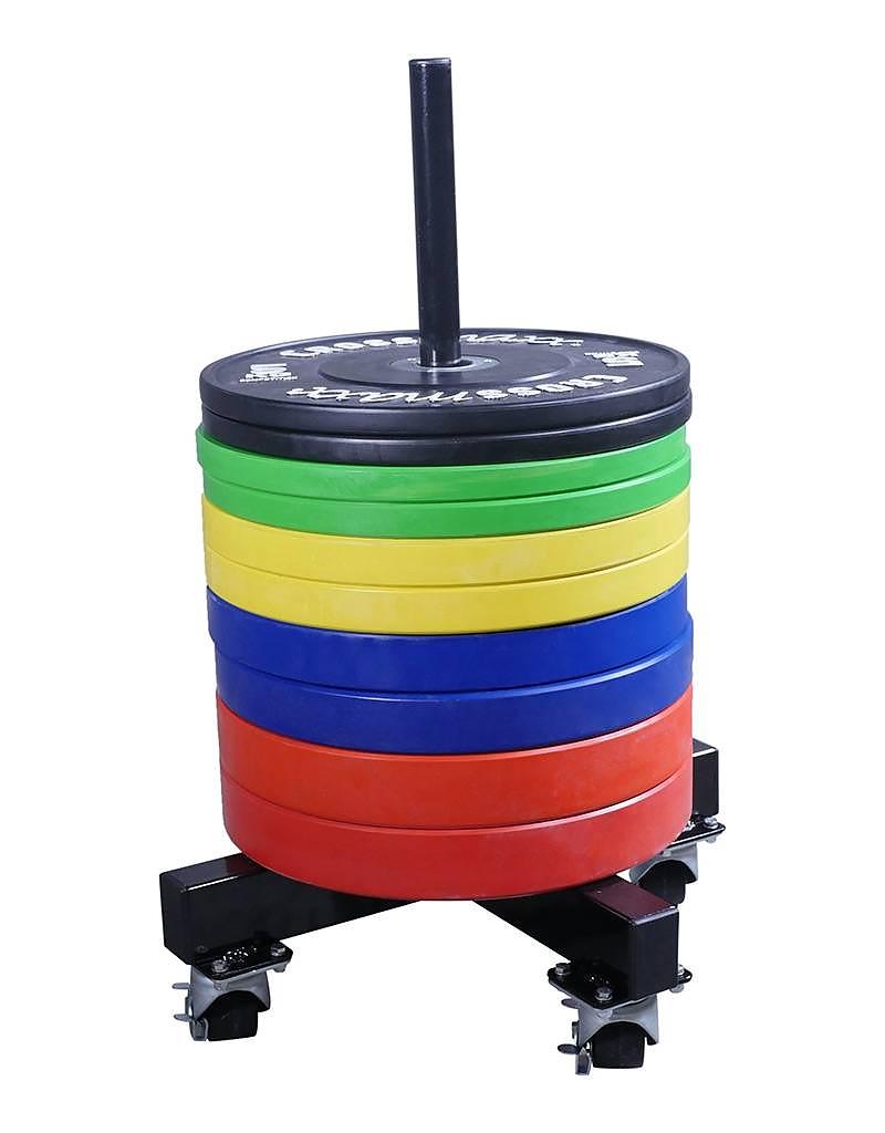 Crossmaxx Bumper plate stacker on wheels 1
