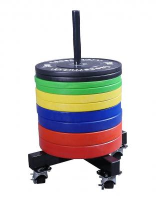 Crossmaxx Bumper plate stacker on wheels 1