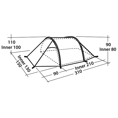 EasyCamp Spirit 200 - Oranje 1