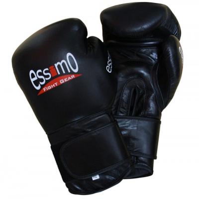 Essimo boxing gloves leather black 