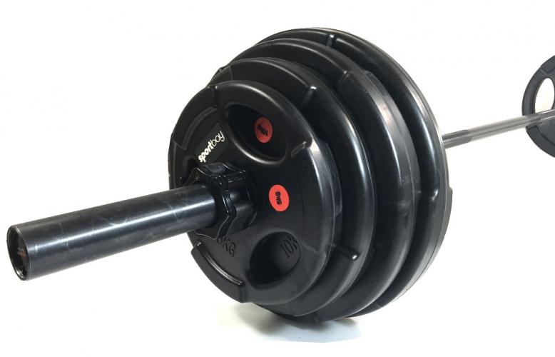 Strongman rubber black olympic lifting set 1