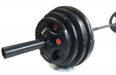 Strongman rubber black olympic lifting set 1