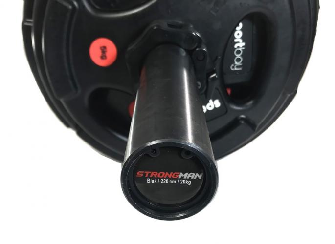 Strongman rubber black olympic lifting set 2