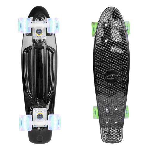 Worker Penny Board Zwart Mirra Met Lichtgevende Wielen 22 Inch worker kopen in de aanbieding