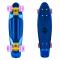 Worker penny board chrome blue mirra with light up wheels (22 inch)