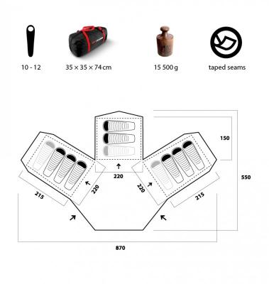 Trimm family tent BUNGALOW 1