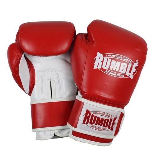 Rumble bokshandschoen fighter rood-wit 1