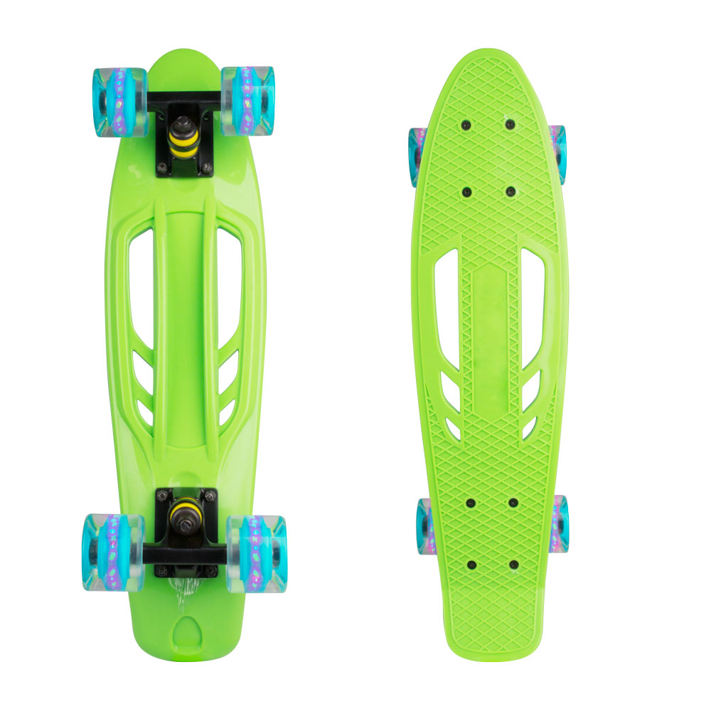 Worker penny board with luminous wheels (22")