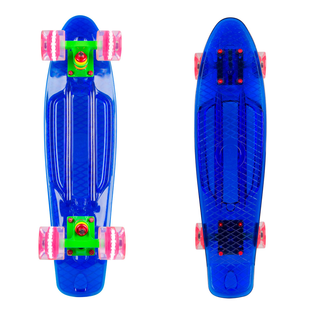 Worker pennyboard transparent light up wheels (22 inch)