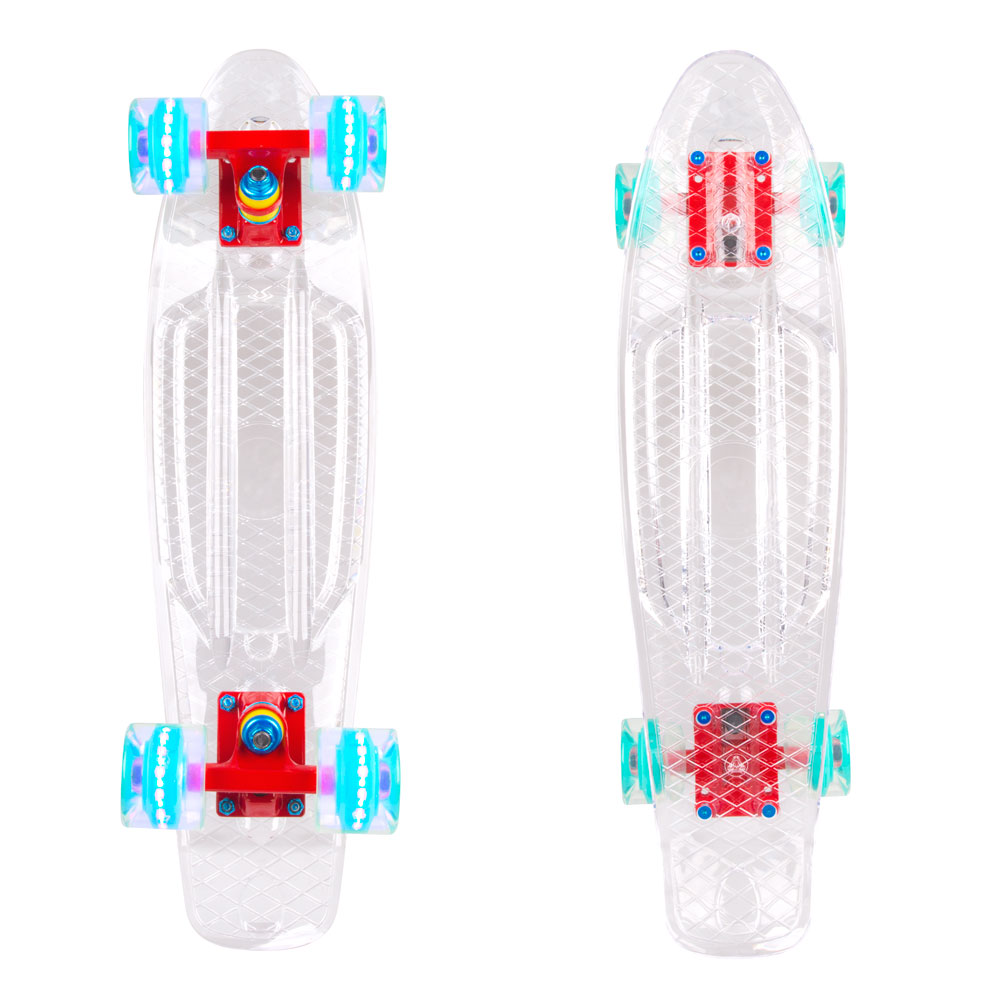 Worker pennyboard transparent light up wheels (22 inch) 6
