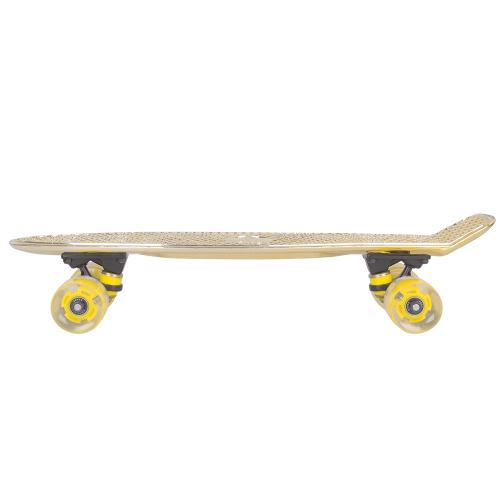 Worker penny board gold mirra with light up wheels (22 inch) 1