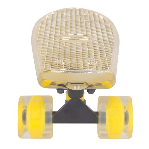 Worker penny board gold mirra with light up wheels (22 inch) 3