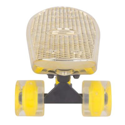 Worker penny board gold mirra with light up wheels (22 inch) 3