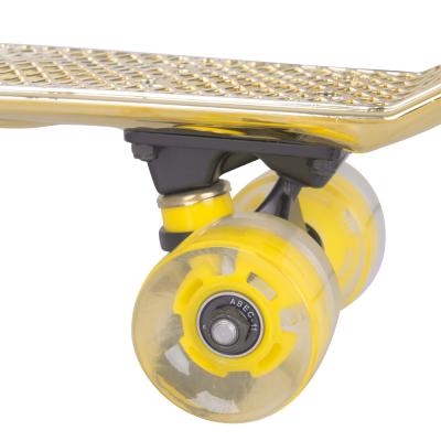 Worker penny board gold mirra with light up wheels (22 inch) 5