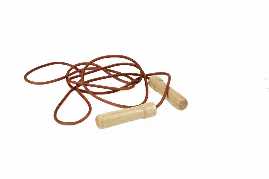Leather jump rope with bearing
