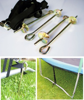 Verankersysteem voor trampolines 1