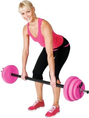 GYMSTICK 20 kg pump set met trainingsvideo (Roze)