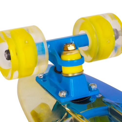 Worker penny board blue mirra with light up wheels (22 inch) 4