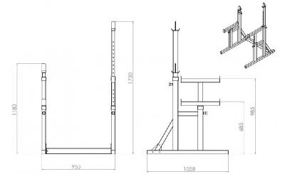 Strongman Squatstand squat rek 1
