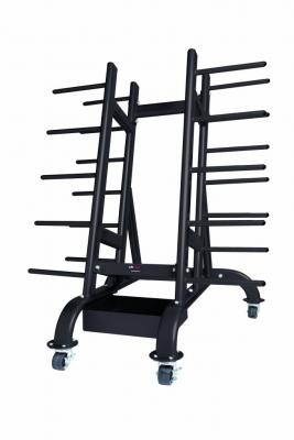 Lifemaxx Body pump rack for max. 30 sets (silver)