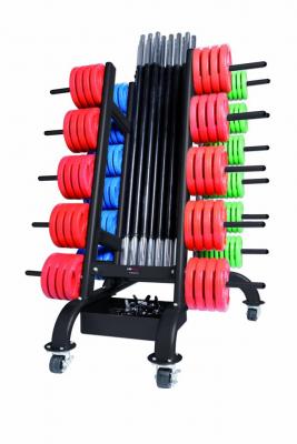 Lifemaxx Body pump rack for max. 30 sets (silver) 1